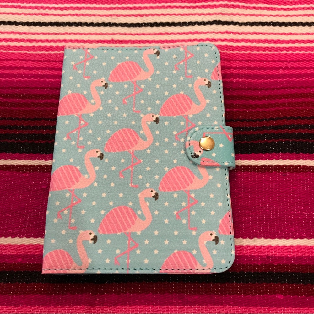 Pink flamingo passport cover NWT